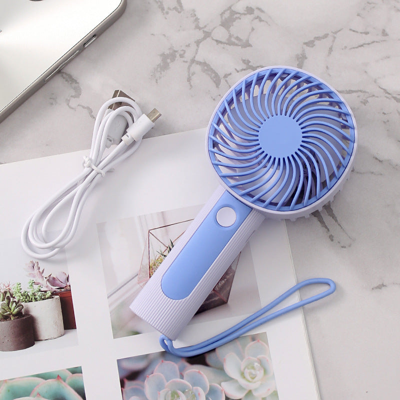 Mini Handheld USB Rechargeable Fan - 3-Speed Portable Air Cooler