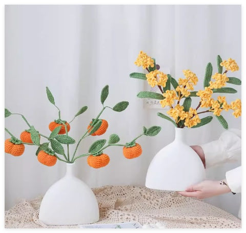 DIY Osmanthus Persimmon Knitted Material Set