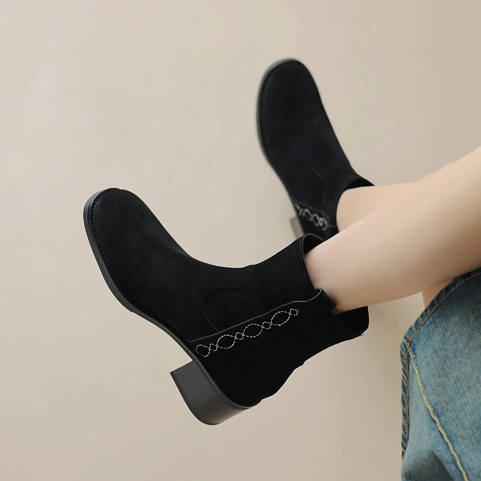 Stylish Autumn Suede Ankle Boots for Women