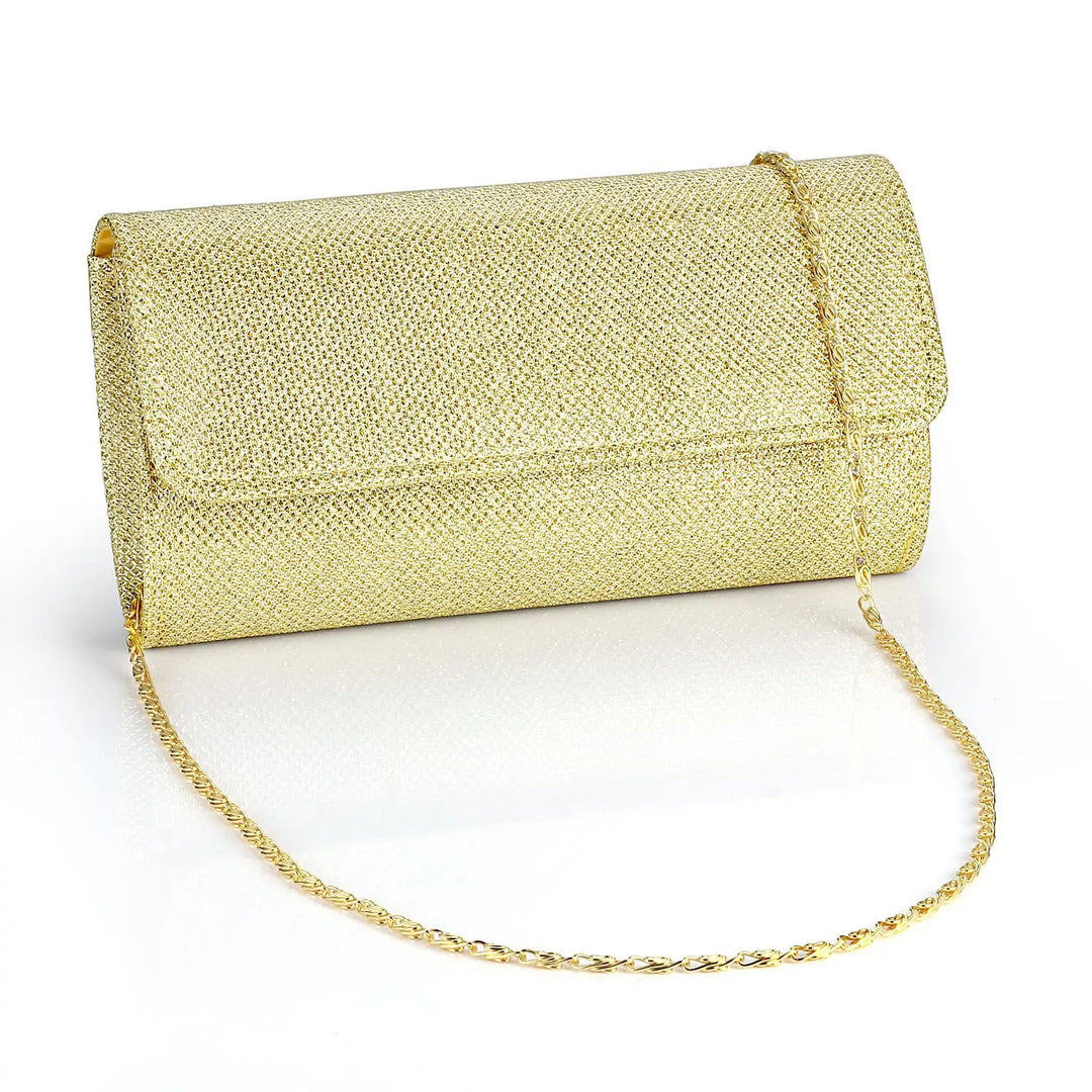 Luxury Shiny Chain Crossbody Clutch - Perfect Wedding & Party Bag