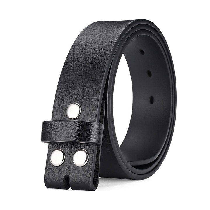 Classic Business Men Headless Snap Fastener Leather Belt