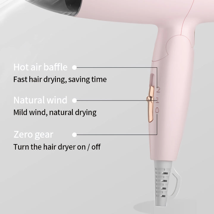 Compact Foldable Hair Dryer for Travel and Student Use