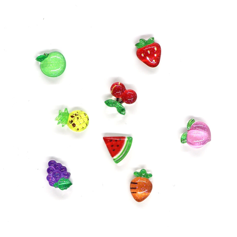 Summer Resin Mini Cherry Fruit Charms