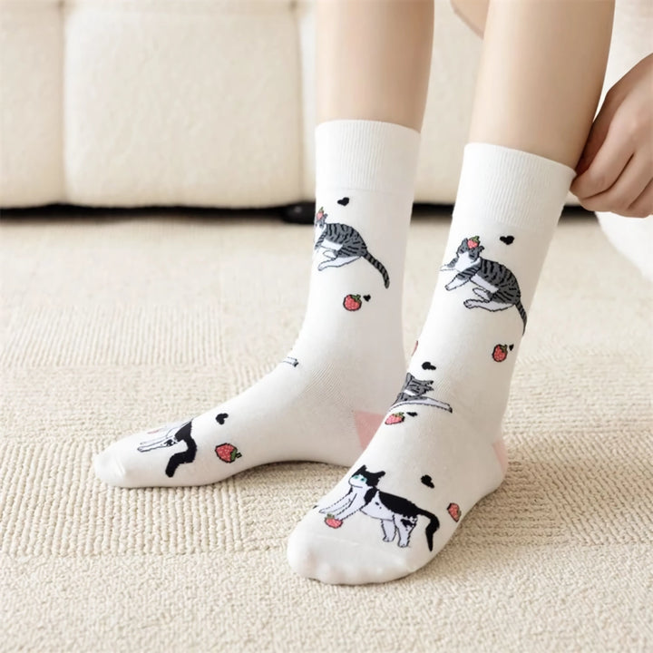 Cute Cartoon Fox Cat Socks