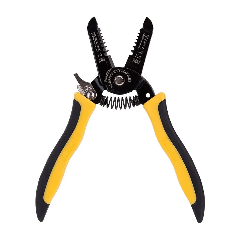 7-Inch Wire Stripper and Crimper with Dual Color Handle