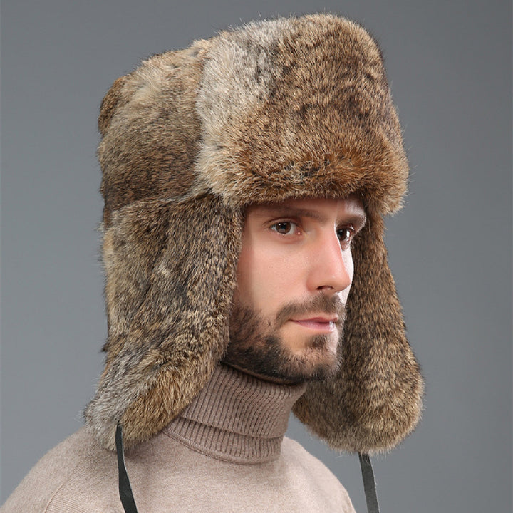 Rabbit Fur Lei Feng Hat Male Winter Thickening