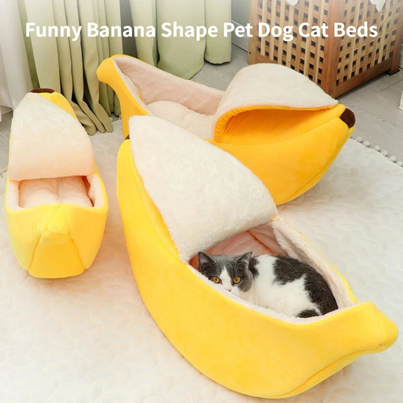 Banana Shape Soft Pet Bed