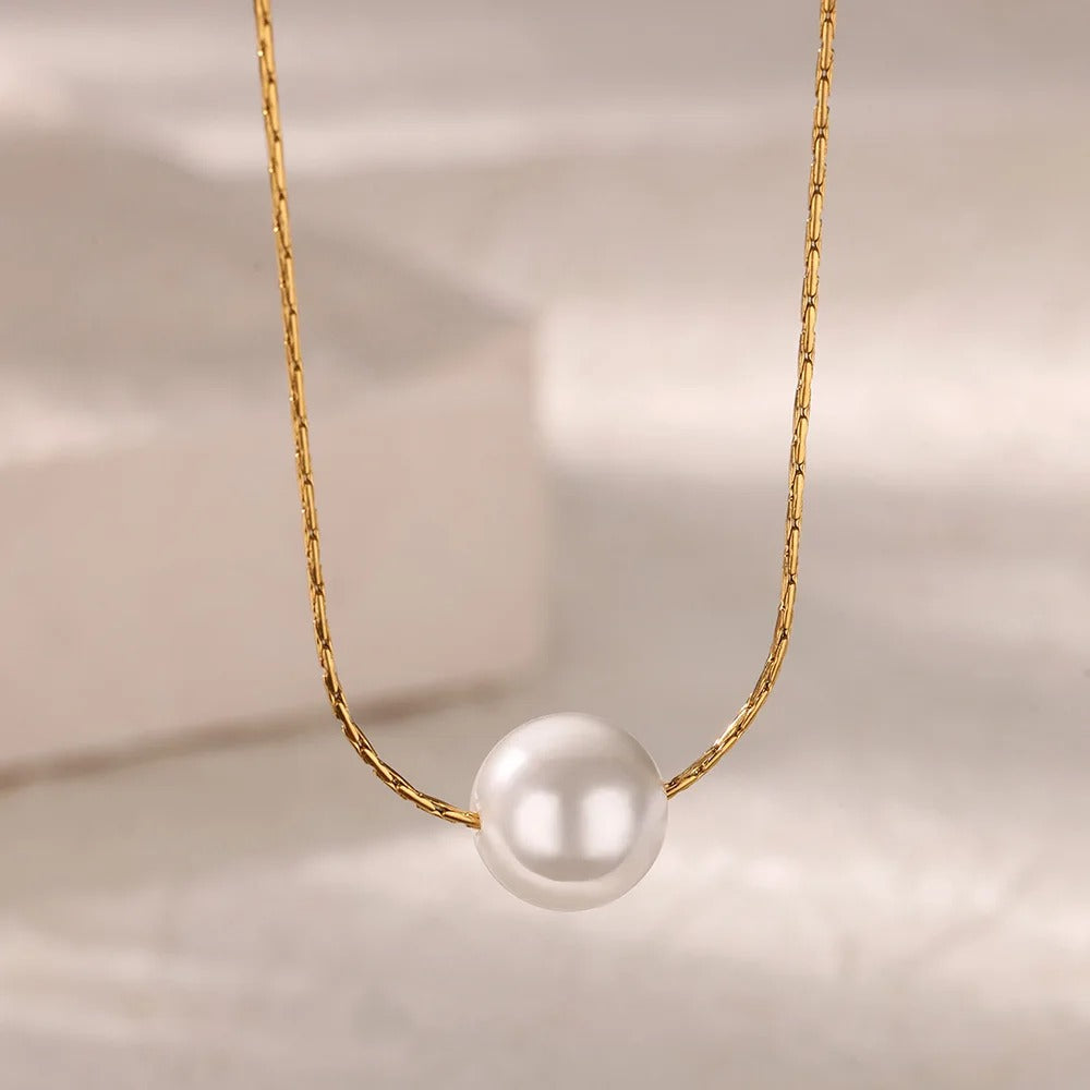 Minimalist Pearl Necklace for Women