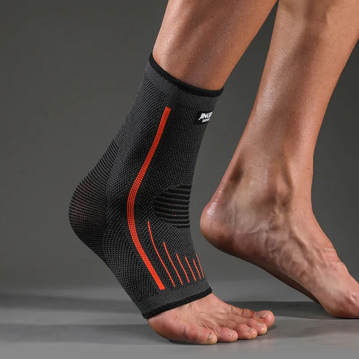 3D Compression Ankle Brace with Nylon Strap for Sports Protection