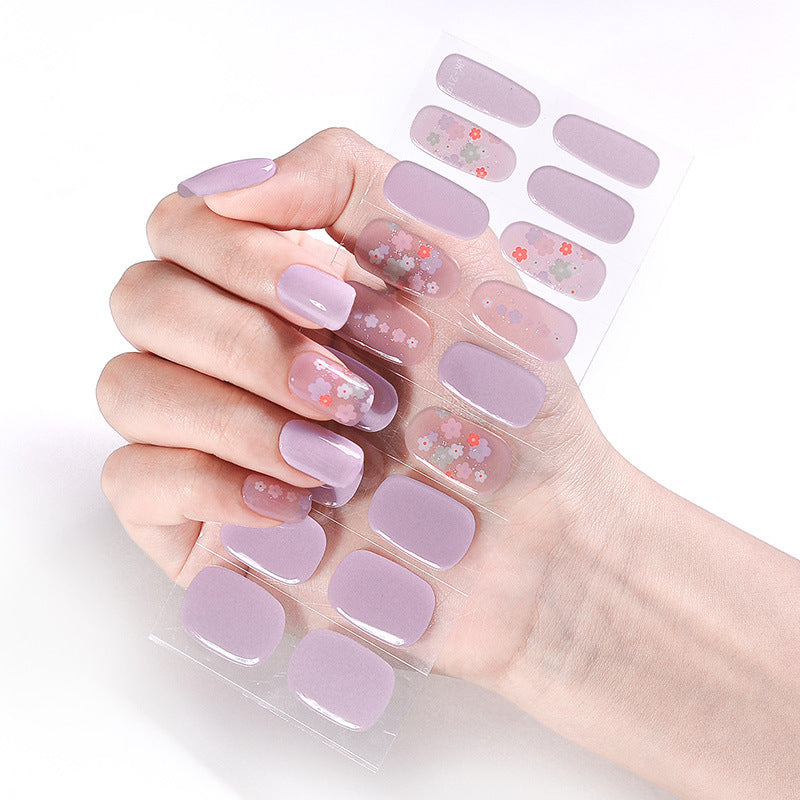 Internet Celebrity Semi-baked Gel Nail Sticker Waterproof And Durable 3d Paper Patch