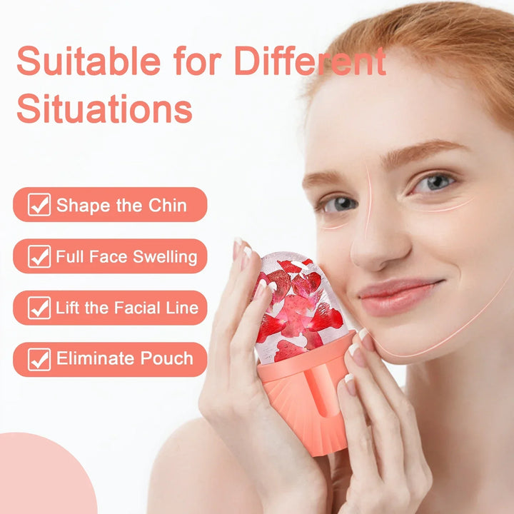 Silicone Facial Ice Cube Mold for Swelling & Beauty Massage