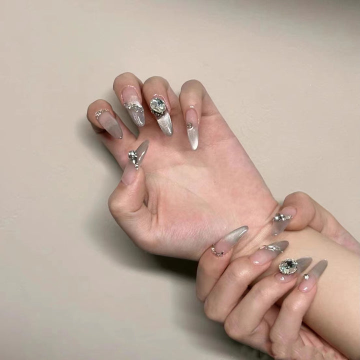 Removable Hand-worn Manicure Crystal Cat's Eye