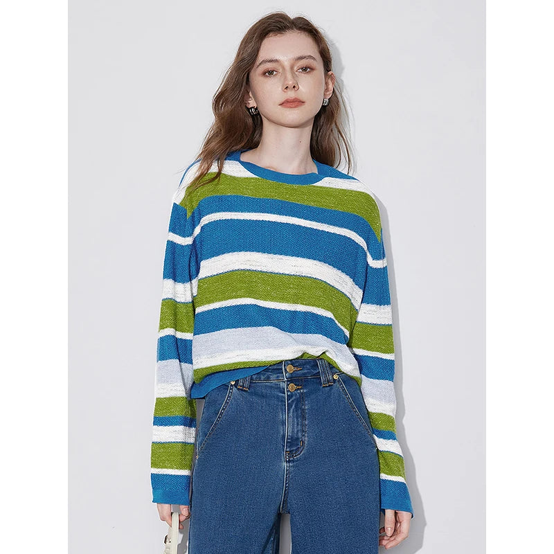 Women's Striped Knitted Sweater