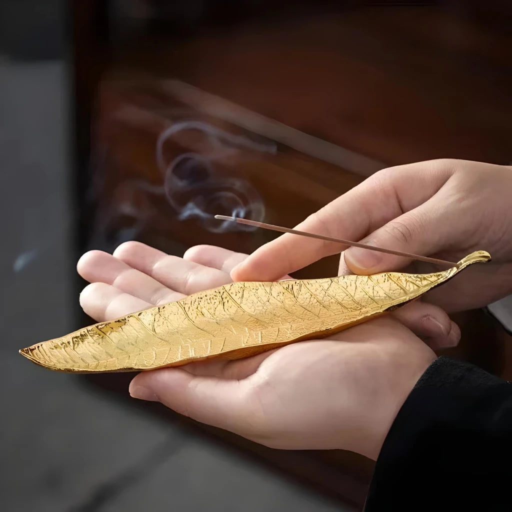 Elegant Bodhi Leaf Incense Stick Holder