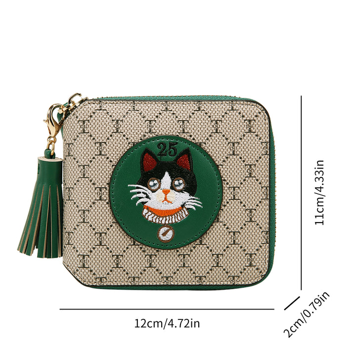 Cute Cartoon Cat Pattern Short Wallet