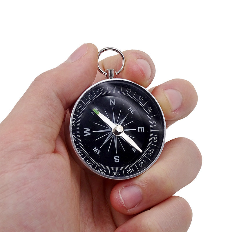 Lightweight Mini Aluminum Compass Keychain for Outdoor Survival