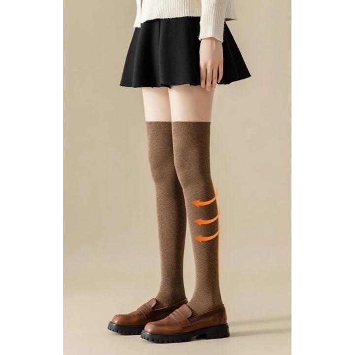 Long Thigh High Cotton Socks for Women