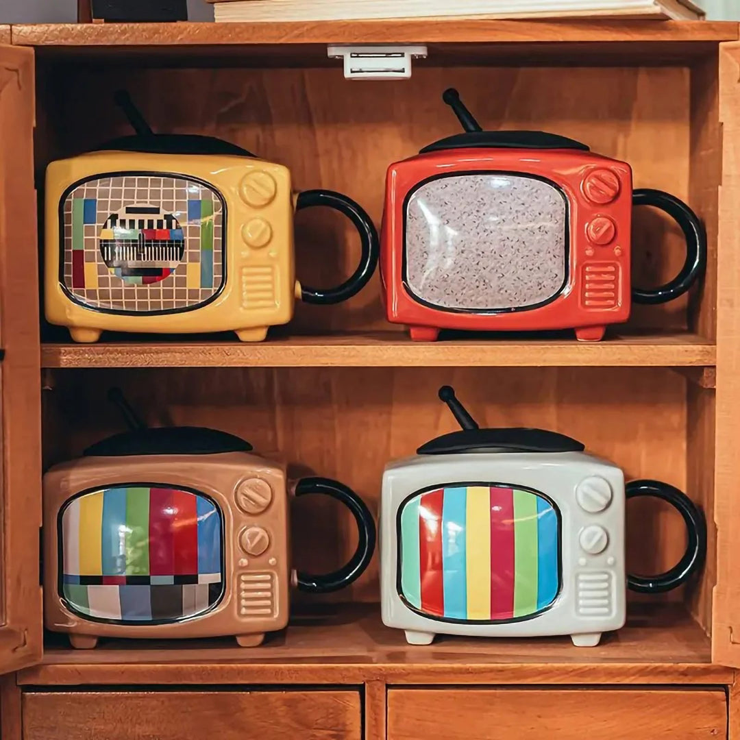 Television-Shaped Ceramic Mug