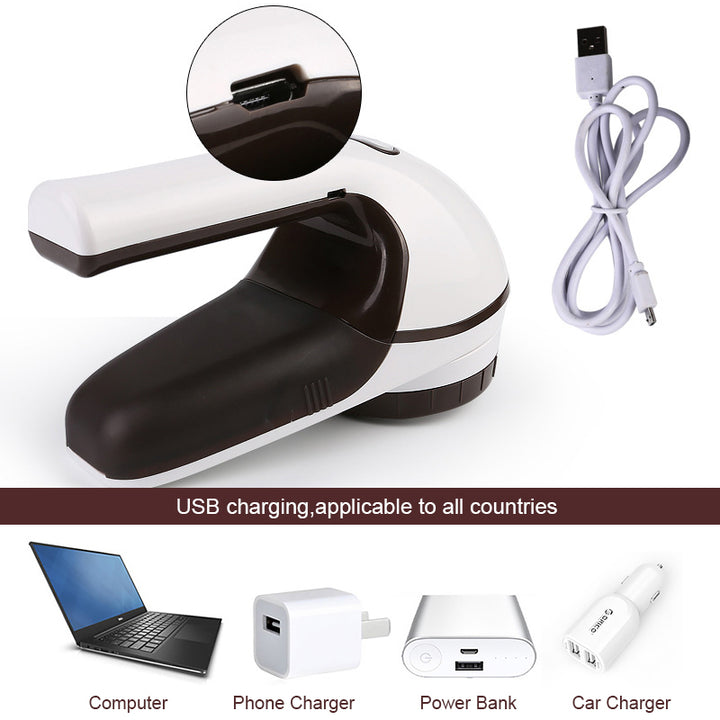 Portable USB Rechargeable 6-Blade Fabric Shaver and Lint Remover