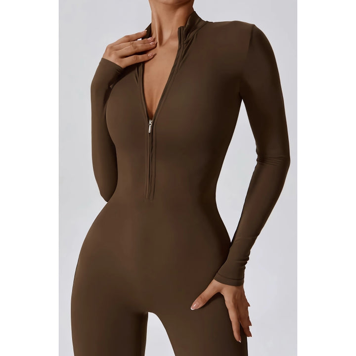 Women's High-Performance Zipper Long Sleeve Bodysuit