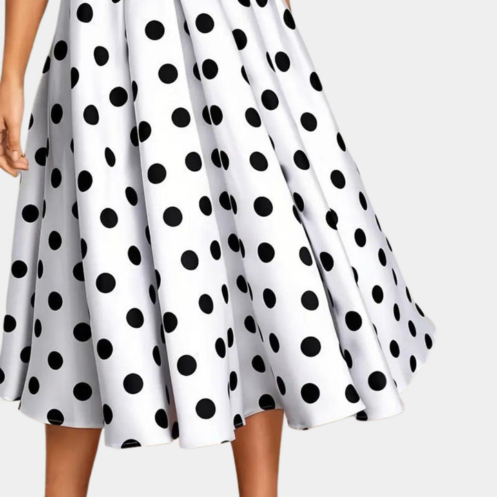 Women's Sleeveless Polka Dot Dots Dress