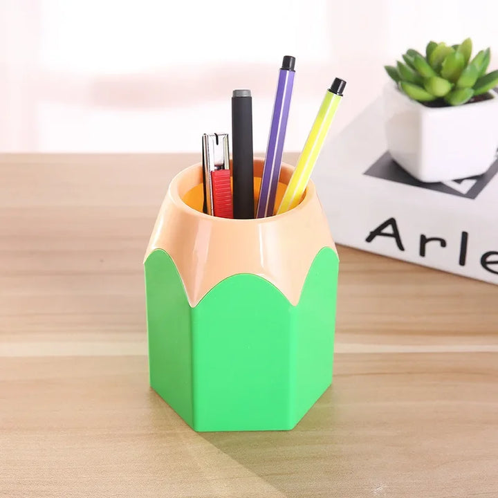 Creative Pen Vase Desk Organizer - Pencil Pot, Makeup Brush Holder, Stationery Desk Tidy