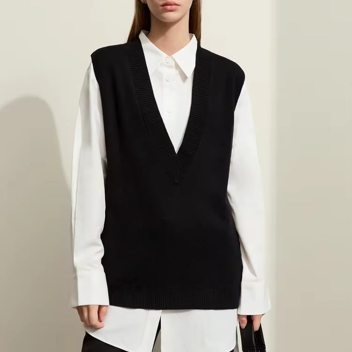 Minimalist Wool Knitted Vest