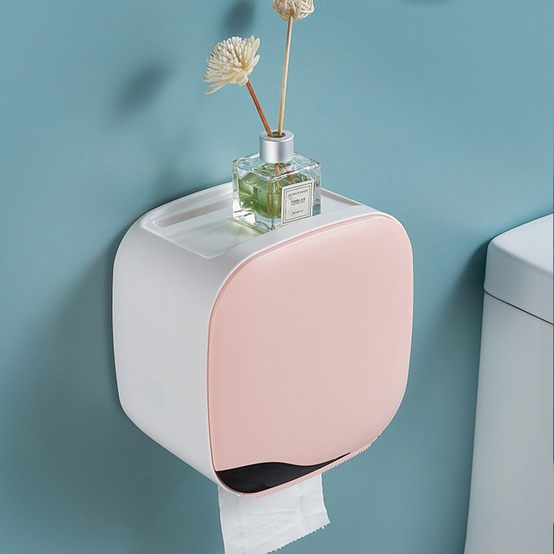 Waterproof Wall Mount Toilet Paper Holder with Shelf