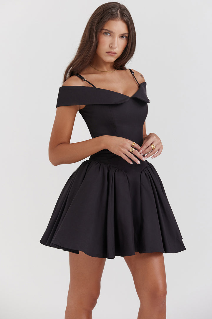 Elegant Off-Shoulder Mini Cocktail Dress