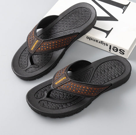 Men's Flip Flops Summer New Comfort Wear-resistant Home Single Strap Slides Outdoor Leisure All-match Flip-flops Men