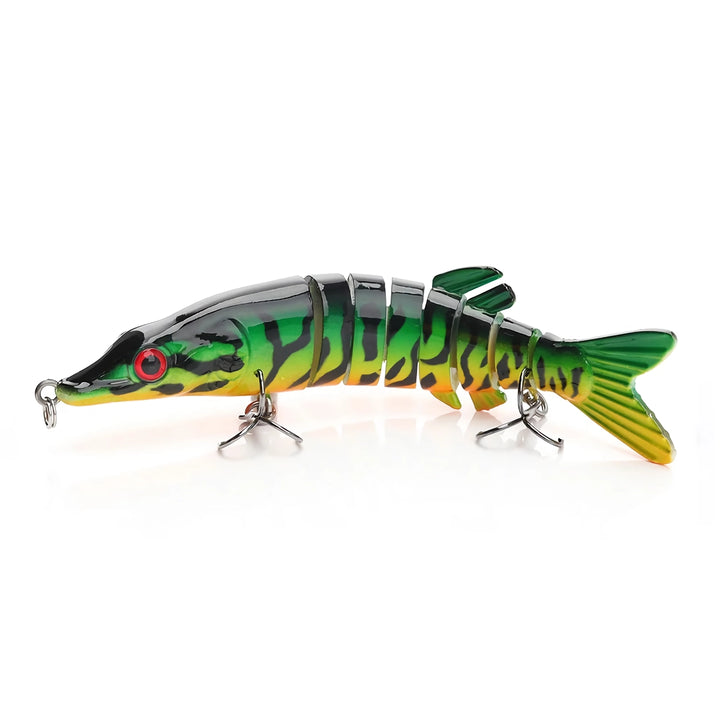 10cm 8.7g Mini Pike Crankbait Fishing Lure - Slow Sinking Artificial Swimbait for Pike, Bass, and More