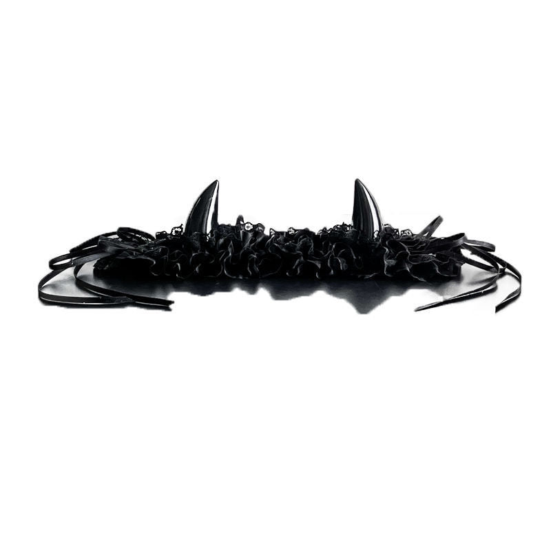 Multicolor Devil Horn Gothic Hair Band