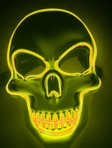 Halloween Skeleton Mask LED Glow Scary