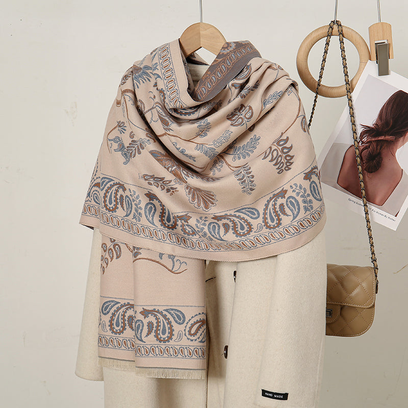 Luxurious Cashmere Floral Scarf