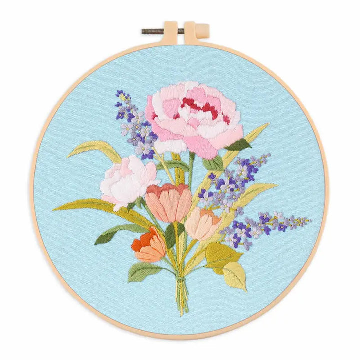 DIY Floral Embroidery Kit for Beginners