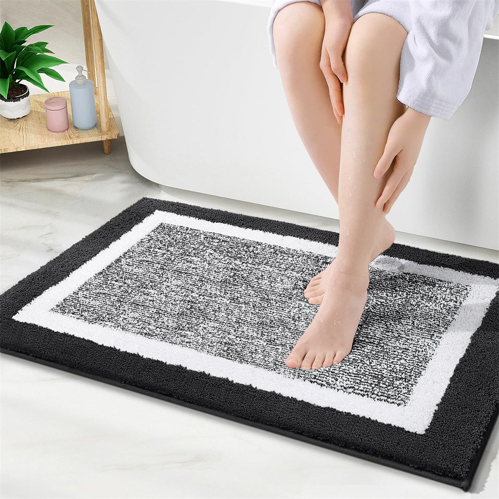 Extra Soft & Absorbent Bathroom Rug Mat - Washable Non-Slip Carpet for Bathroom Floors