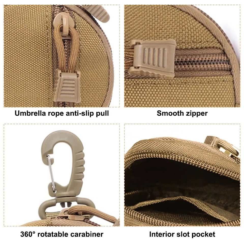 Portable Tactical Dog Treat Pouch with Rotatable Carabiner for Training