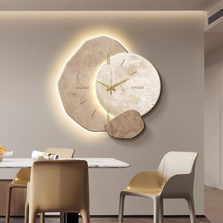 Stone Brings Luck Restaurant Clock Wall Clock Modern Simple