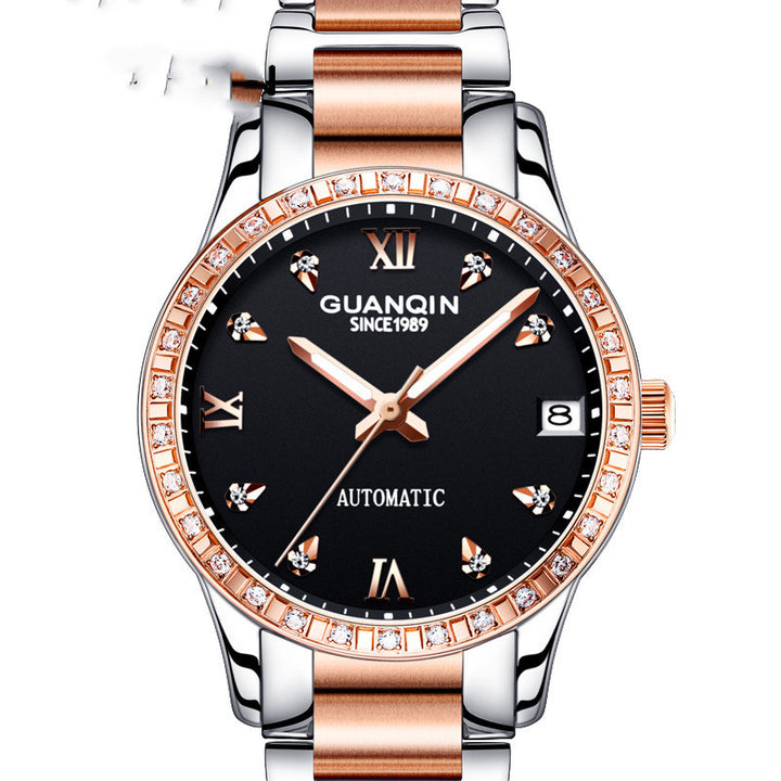 Ladies Fashion Diamond-studded Luminous Mechanical Watch