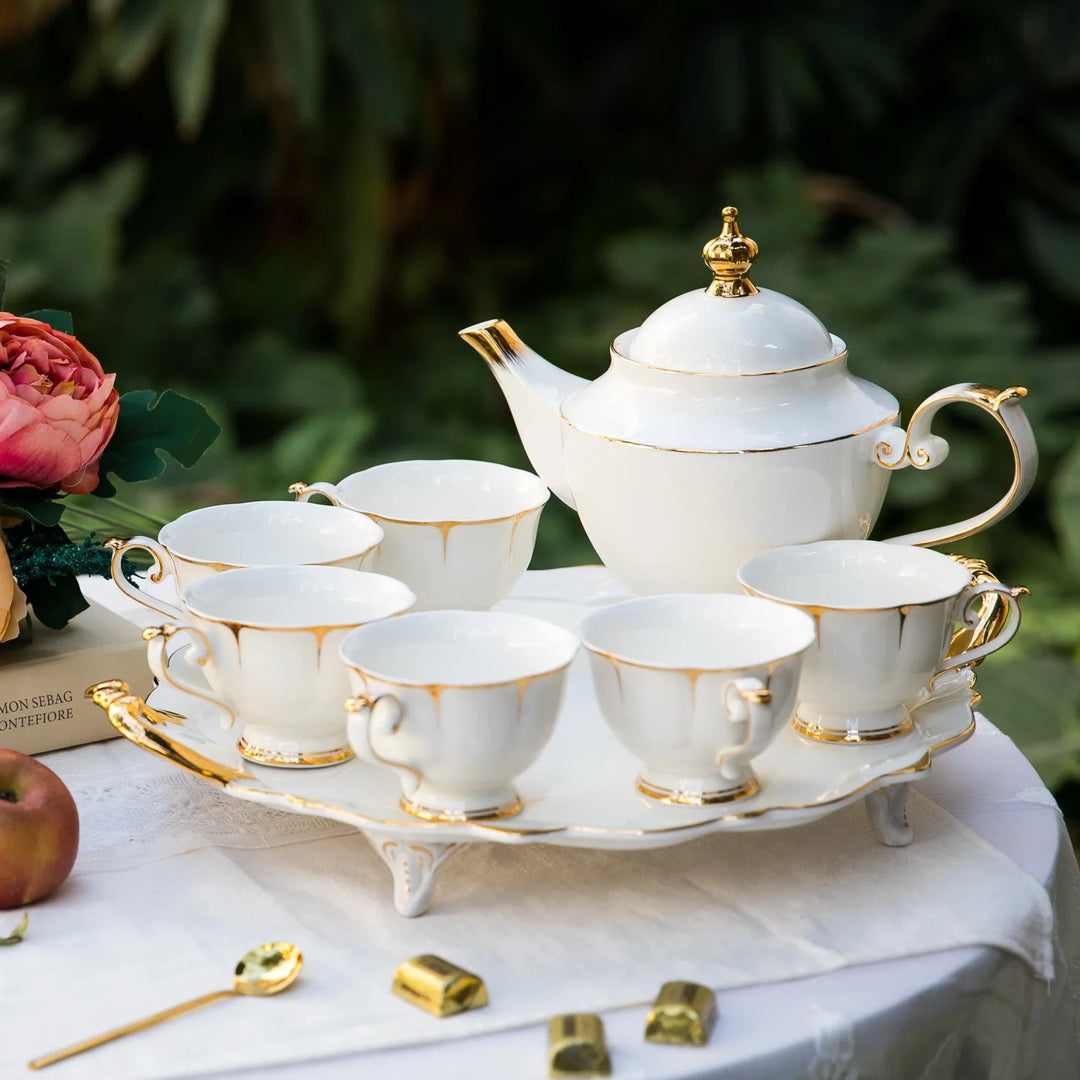 Royal Gold Inlay Bone China Tea Set