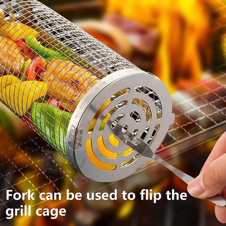 Stainless Steel BBQ Rolling Basket