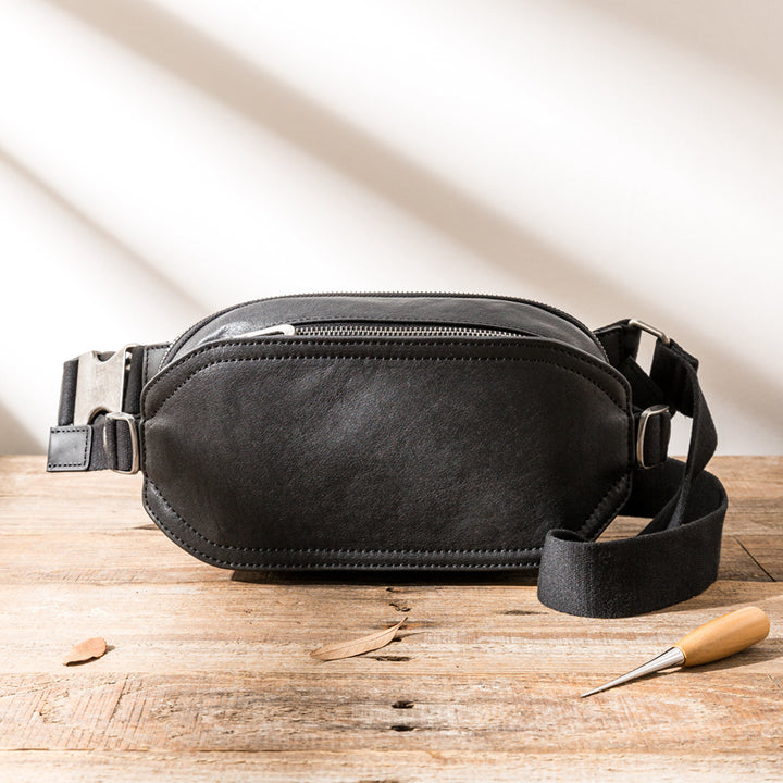 Leather Versatile Waistpack Lightweight Mini Casual