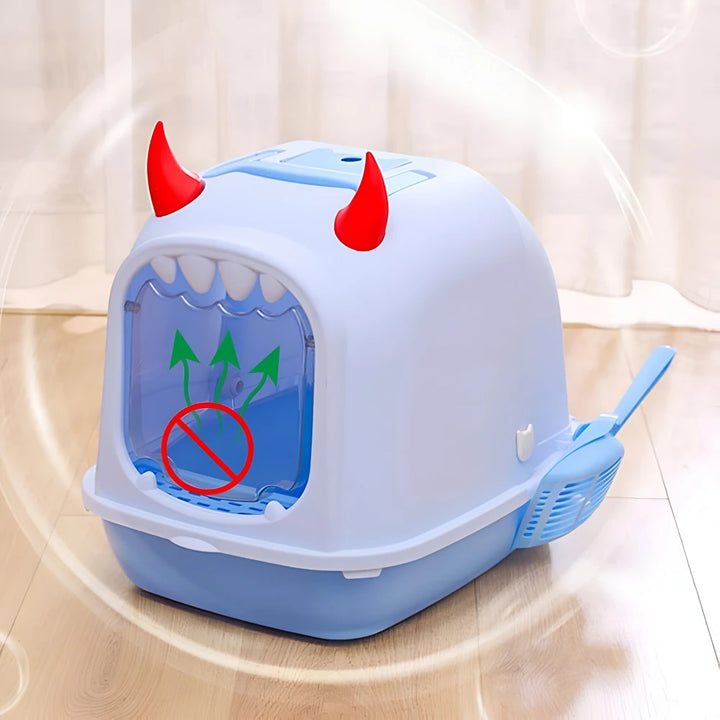 Small Monster Clamshell Cat Litter Box