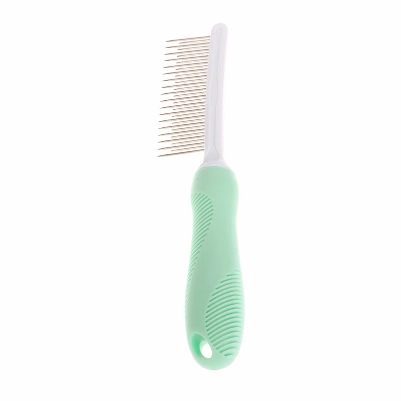 Pet Grooming Comb with Long & Short Stainless Steel Teeth