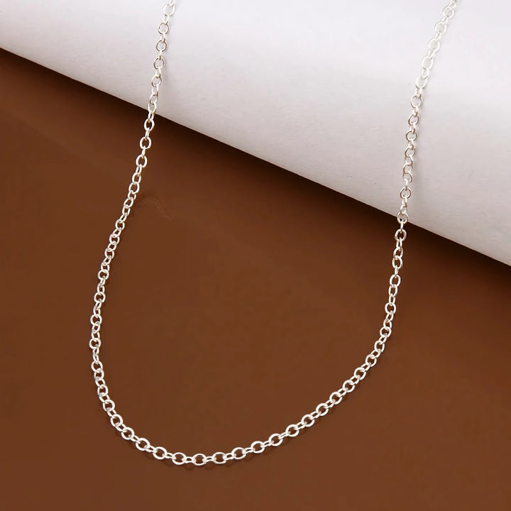 925 Sterling Silver Rolo Chain Necklace