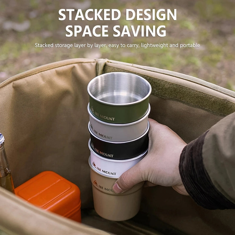 Portable 300ml Stainless Steel Camping Cup