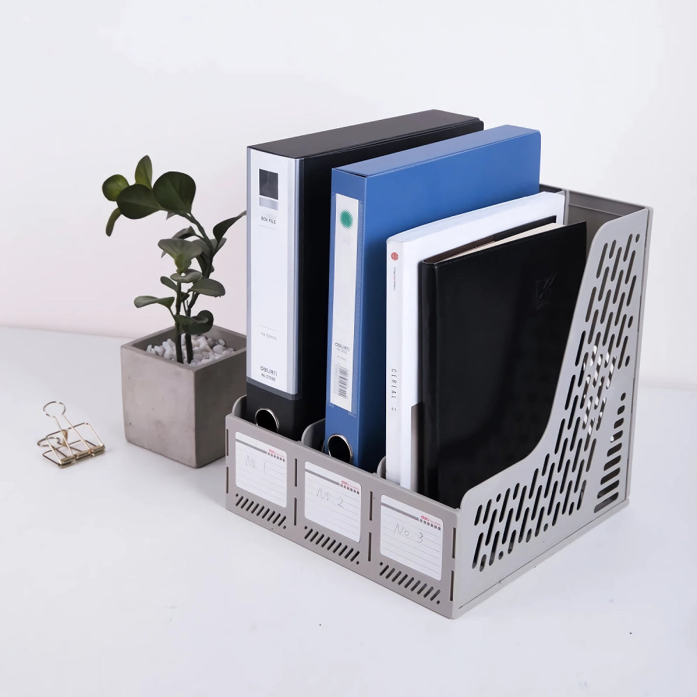 Desk Organizer PP Material Triptych Magazine File Holder Frame