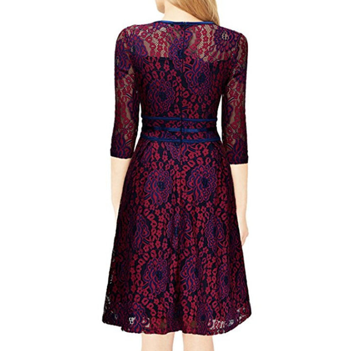 Women's Stitching Lace Slim Dress