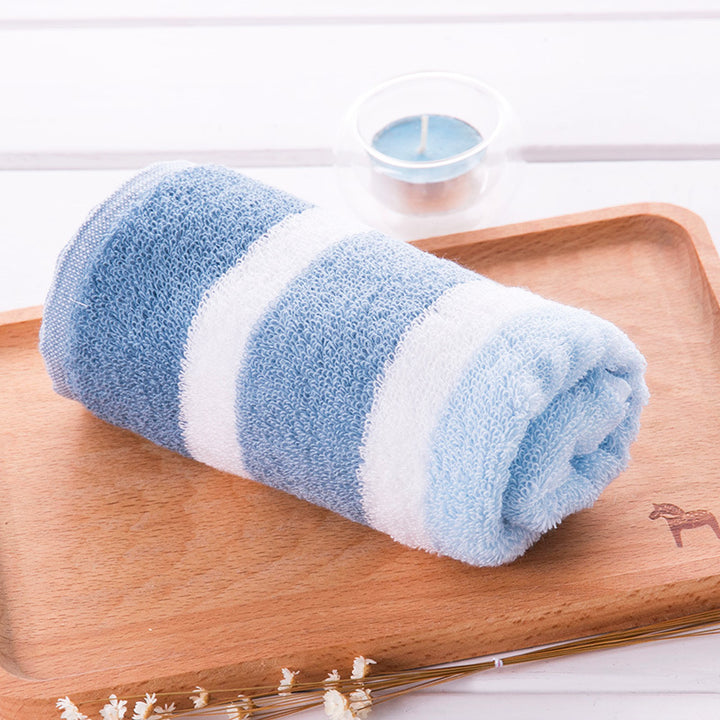 Luxurious Cotton Striped Bath and Face Towel