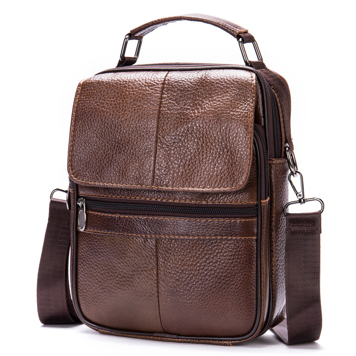 Leather Men's Bag Vertical Casual